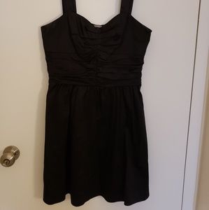 Express fit and flare black dress